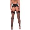 Liguero y medias de rejilla Livco Corsetti Jelly, modelo de espaldas