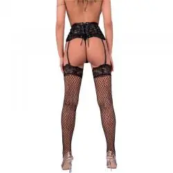 Livco corsetti fashion - ponczochy aufdaria bodystocking negro