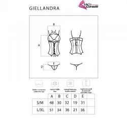 Livco corsetti fashion - giellandra for the senses collection corset + panty negro