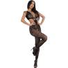 Bodystocking con aberturas Livco Corsetti Tubiana, modelo de frente