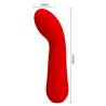 Pretty love - faun vibrador recargable rojo - 5