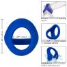 Admiral - cock ball doble anillo azul - 4