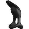 Pretty love - anillo vibrador silas 7 vibraciones silicona negro - 2