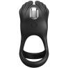 Pretty love - anillo vibrador silas 7 vibraciones silicona negro - 4