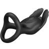 Pretty love - anillo vibrador silas 7 vibraciones silicona negro - 5