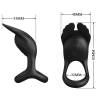 Pretty love - anillo vibrador silas 7 vibraciones silicona negro - 6
