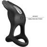 Pretty love - anillo vibrador silas 7 vibraciones silicona negro - 7