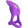 Pretty love - anillo vibrador silas 7 vibraciones silicona lila - 5