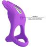 Pretty love - anillo vibrador silas 7 vibraciones silicona lila - 6