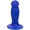 Plug anal vibrador Admiral Liquid Silicone First Mate azul, de frente
