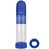Kit de bomba de erección Admiral Rock Hard, cilindro azul y transparente con anillo