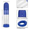 Admiral Rock Hard Pump Kit con medidas y detalles del anillo y los botones