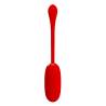 Pretty love - julius huevo vibrador impermeble & recargable rojo - 3
