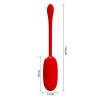 Pretty love - julius huevo vibrador impermeble & recargable rojo - 6