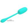 Pretty love - julius huevo vibrador impermeble & recargable verde agua - 7