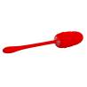Pretty love - huevo vibrador con textura marina recargable rojo - 3