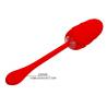 Pretty love - huevo vibrador con textura marina recargable rojo - 7