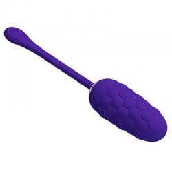 Pretty love - huevo vibrador con textura marina recargable lila