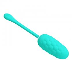 Pretty love - huevo vibrador con textura marina recargable verde agua