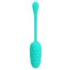 Pretty love - huevo vibrador con textura marina recargable verde agua - 5