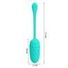 Pretty love - huevo vibrador con textura marina recargable verde agua - 6