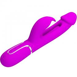 Pretty love - kampas vibrador rabbit 3 en 1 multifunción con lengua violeta