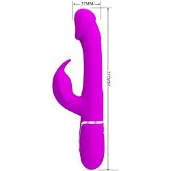 Pretty love - kampas vibrador rabbit 3 en 1 multifunción con lengua violeta Pretty love - kampas vibrador rabbit 3 en 1 multifunción con lengua violeta