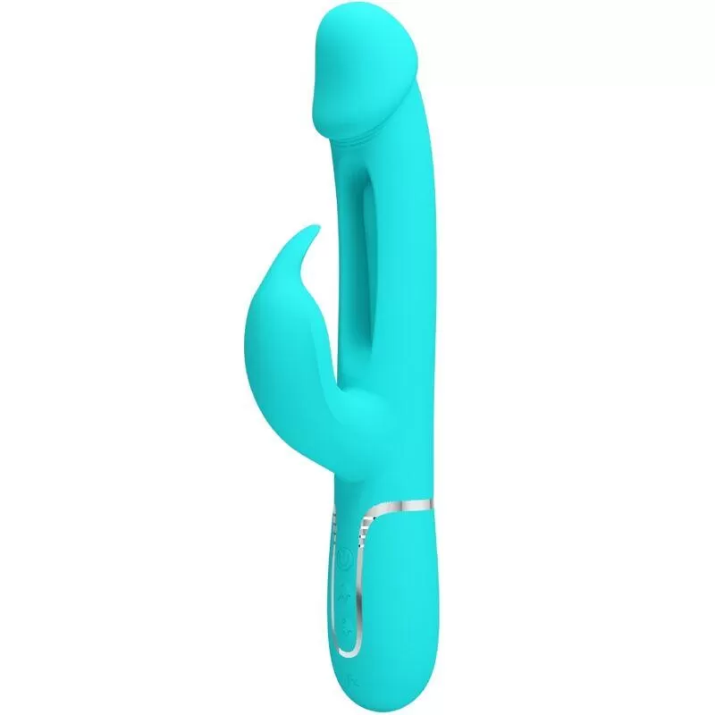 Pretty love - kampas vibrador rabbit 3 en 1 multifunción con lengua verde agua Pretty love - kampas vibrador rabbit 3 en 1 multifunción con lengua verde agua