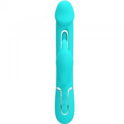 Pretty love - kampas vibrador rabbit 3 en 1 multifunción con lengua verde agua