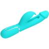 Pretty love - kampas vibrador rabbit 3 en 1 multifunción con lengua verde agua - 3