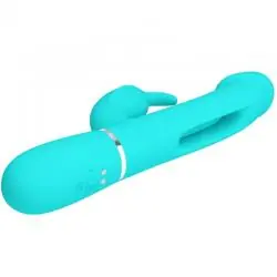 Pretty love - kampas vibrador rabbit 3 en 1 multifunción con lengua verde agua Pretty love - kampas vibrador rabbit 3 en 1 multifunción con lengua verde agua