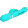 Pretty love - kampas vibrador rabbit 3 en 1 multifunción con lengua verde agua - 4