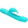 Pretty love - kampas vibrador rabbit 3 en 1 multifunción con lengua verde agua - 6