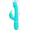 Pretty love - kampas vibrador rabbit 3 en 1 multifunción con lengua verde agua - 7