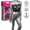 Top bandeau de malla con pedrería Radiance, maniquí con caja e iconos