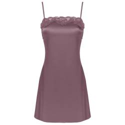 Camisón de satén violeta del set Livco Corsetti Jacqueline, sin modelo