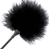 Darkness pompón de plumas negro de 42 cm, detalle del pompón
