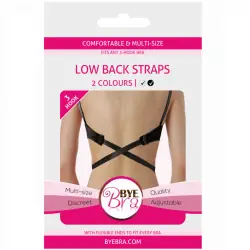Byebra adaptador sujetador espalda abierta negro y blanco 3ud