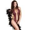 Chilirose - cr 3635 body flores crotchless rojo s/m - 1