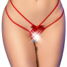 Babydoll Chilirose CR 4695 rojo, detalle del tanga con lazo