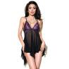 Chilirose - cr 4074 babydoll violeta & negro - 1