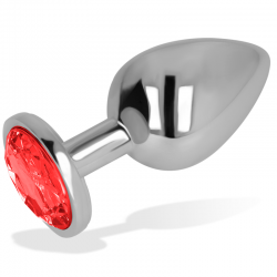 Ohmama plug anal con cristal rojo 7 cm