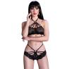 Chilirose - cr 4428 sujetador & panties negro s/m - 1
