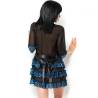 Chilirose - cr 3837 pegnoir azul & negro - 2