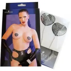Chilirose - cr 4662 cubrepezones plateado & negro