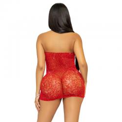 Leg avenue - mini vestido con pedrería talla única - blanco