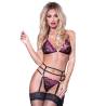 Chilirose - cr 4351 set cuatro piezas rosa & negro - 1