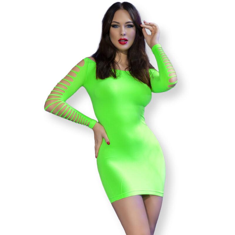 Chilirose - cr 4617 vestido verde s/m