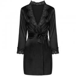 Livco corsetti fashion - jacqueline lc 90249 bata + camisa + panty negro s/m