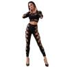 Chilirose - cr 4436 top & leggins negro s/l - 2